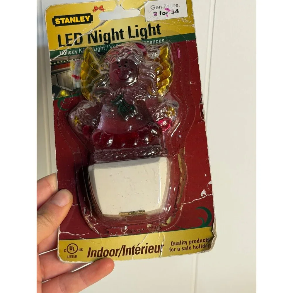 VTG Stanley LED Night Light Angel‎ Christmas Holiday Indoor Decor NIP Sealed